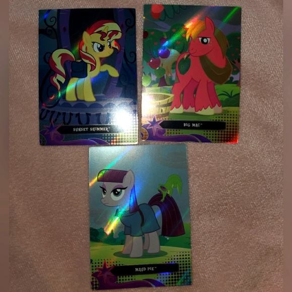 My Little Pony Other - 3pc super rare my little pony holographic trading cards